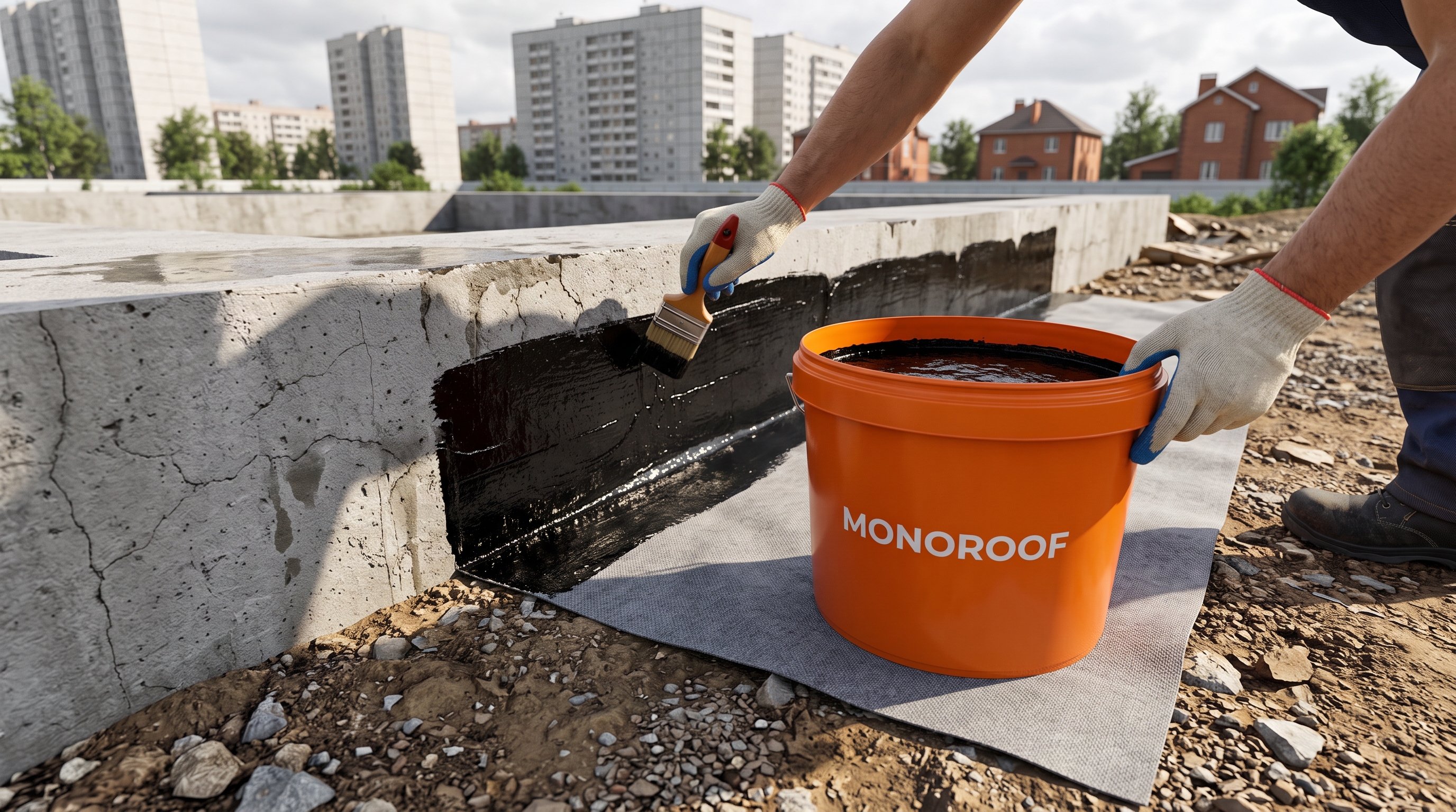 Расход мастики на 1 м²: таблица расчёта, иллюстрация к статье MONOROOF