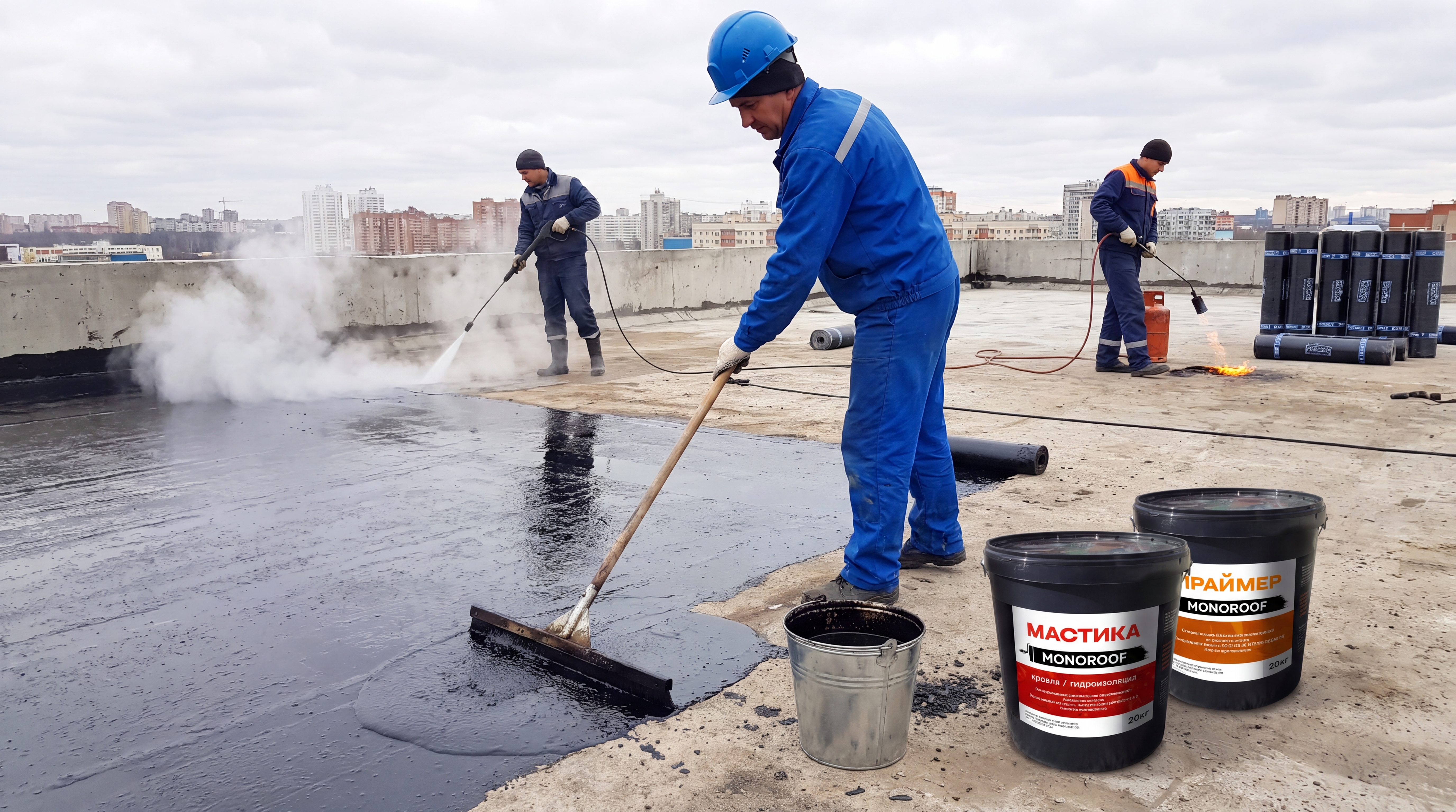 Подготовка поверхности перед мастикой, иллюстрация к статье MONOROOF